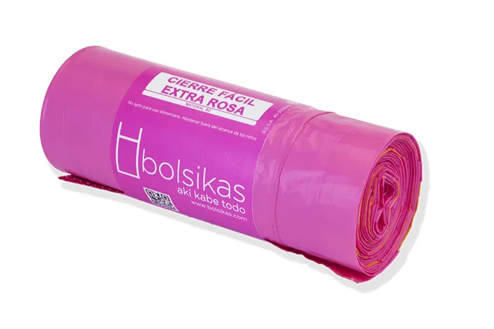 Bolsa de Basura Rosa 60×60 cm