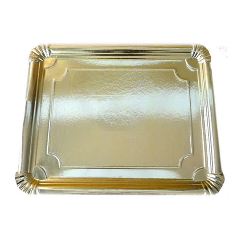 Bandeja Cartón Oro nº12 · 31×38 cm · Paquete 50 UD