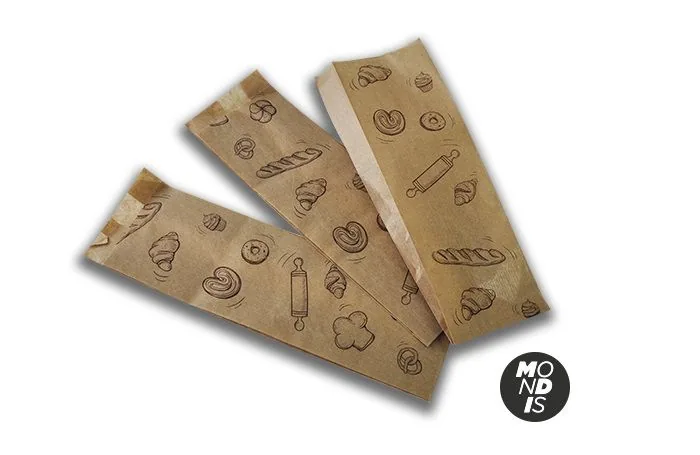 Bolsa Papel Kraft Media Baguete 9+5×30 cm · Caja 1000 UD
