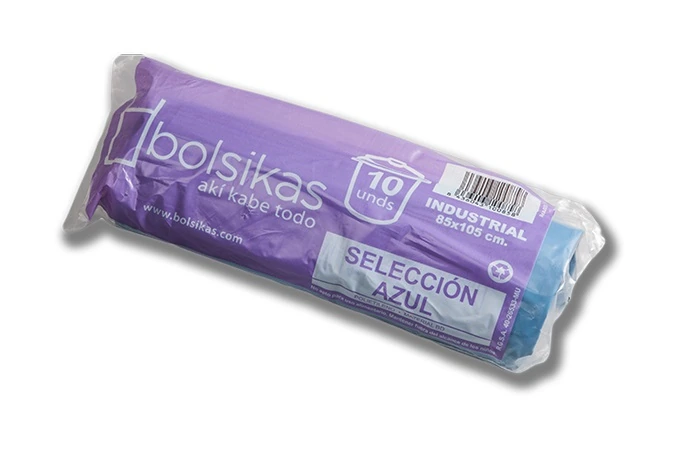 Bolsa de Basura Industrial Azul · 85×105 cm · G140 · Rollo 10 UD