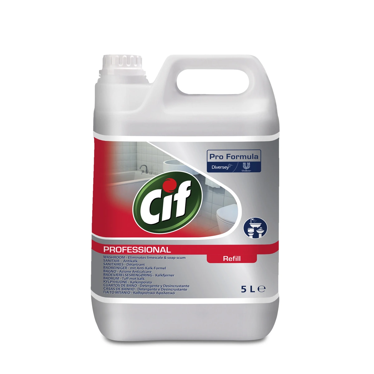 Cif Profesional Baños Desincrustante 2en1 · Garrafa 5 L