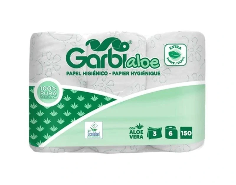 Papel Higiénico Garbi Aloe Vera 3 Capas · 7 Paquetes (42 Rollos)