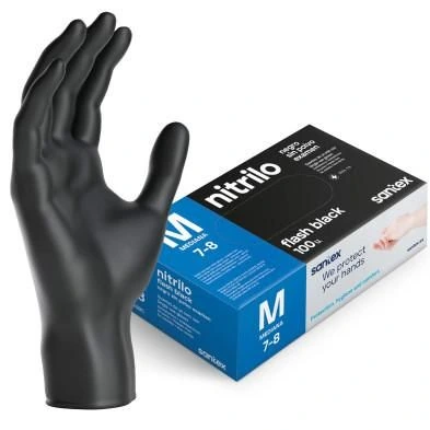 Guantes Nitrilo Negro · Sin Polvo · Caja 100 UD