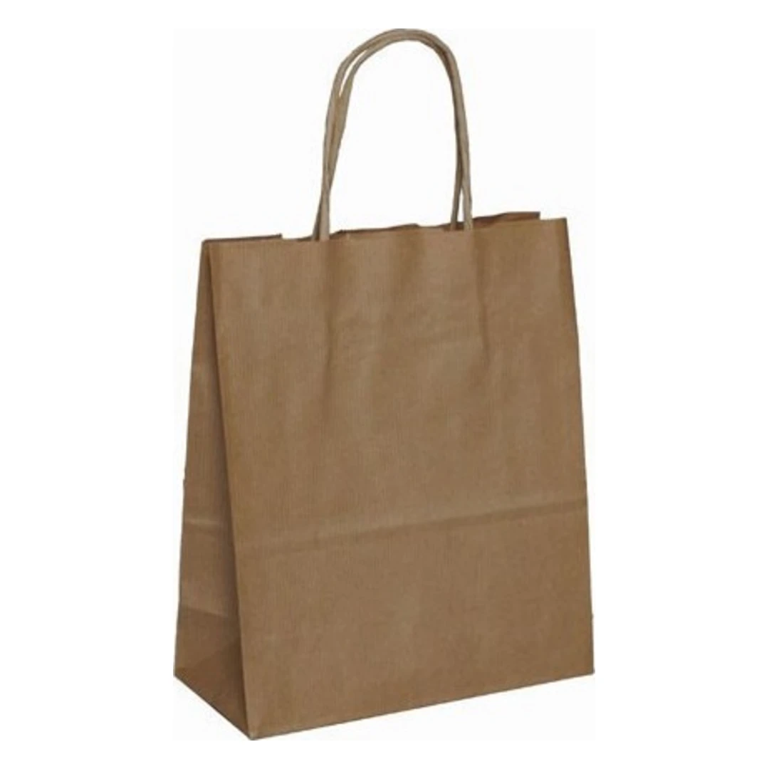 Bolsa de Papel Kraft con Asa Rizada 24+7x38 cm Annona