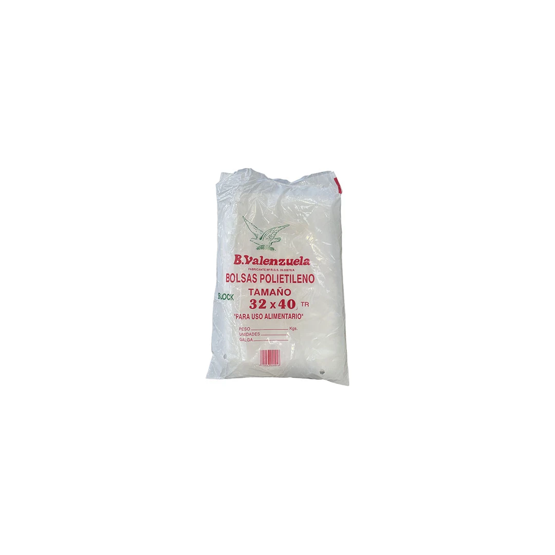 Bolsa de Mercado Polietileno 32x40 cm 2 kg (presentacion en bloque)