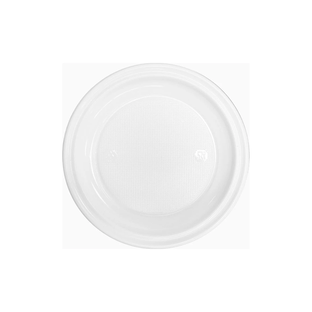Plato Llano de Postre Reutilizable 17 cm (Paquete 50)