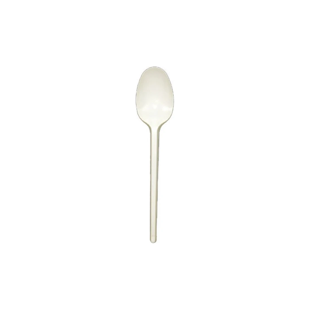 Cucharilla de Postre Reutilizable Crema 12,5 cm (Paquete 100)