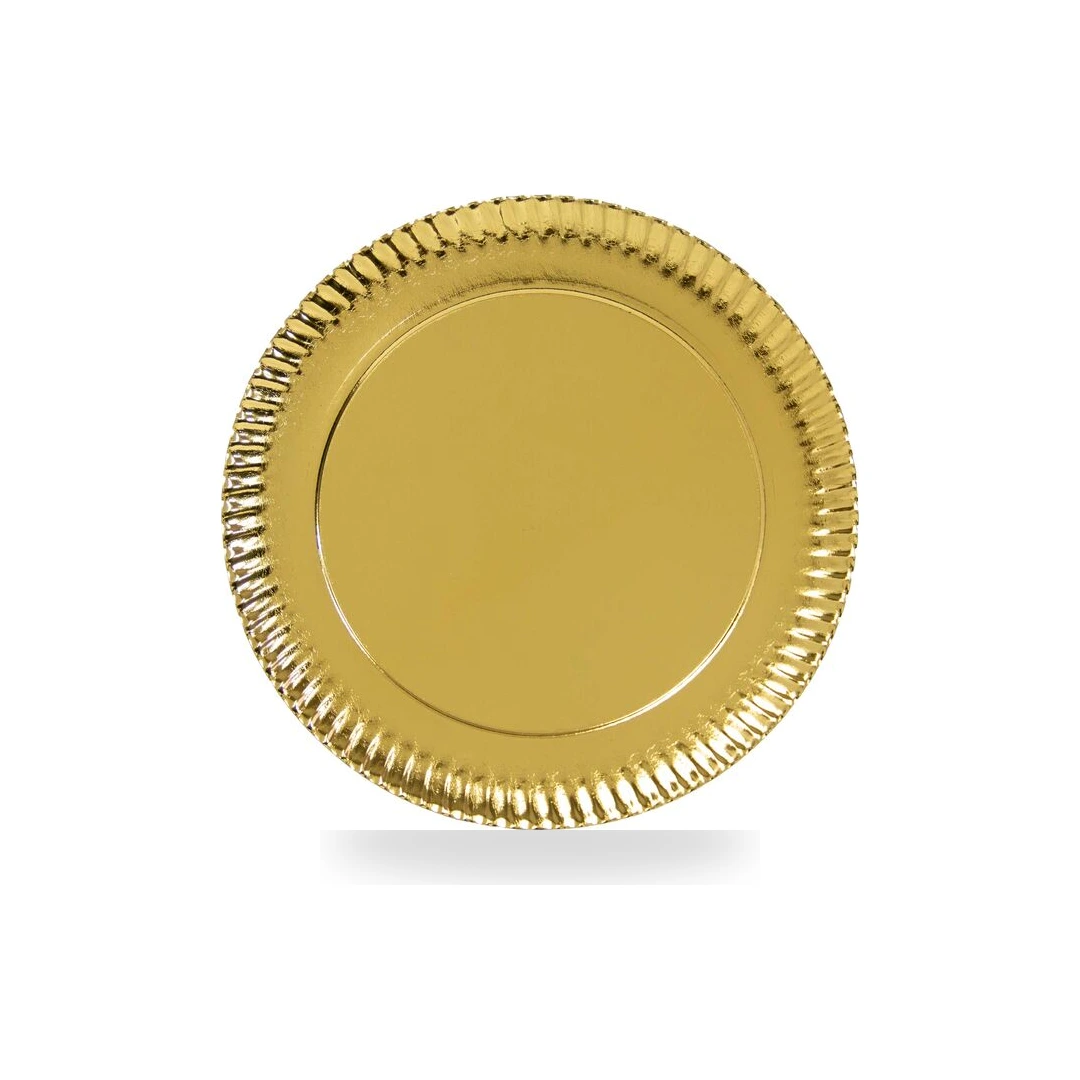 Plato de Cartón Oro 30 cm - 100 Ud.