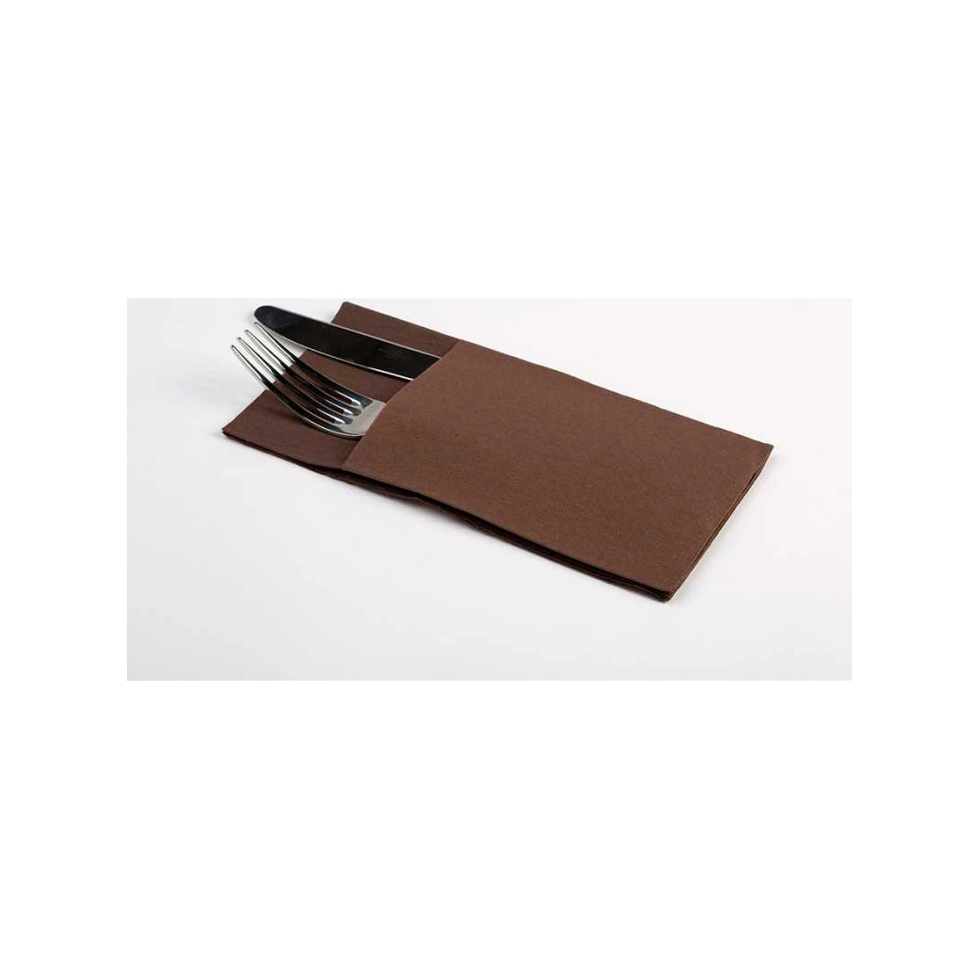 Servilleta Kanguro Punta a Punta 40x40 cm Marrón Doble Capa