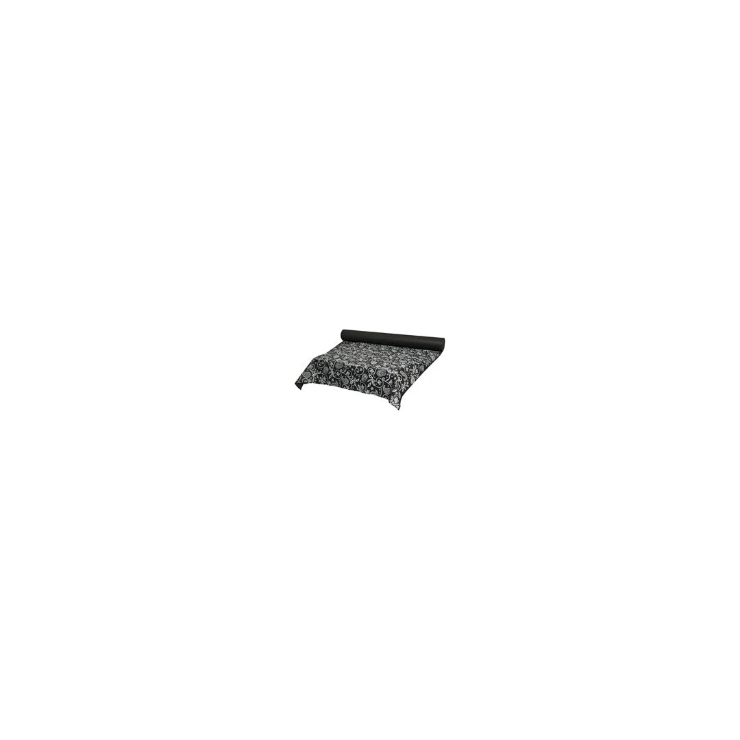 Mantel Novotex Negro Cachemir Blanco 120x120 cm