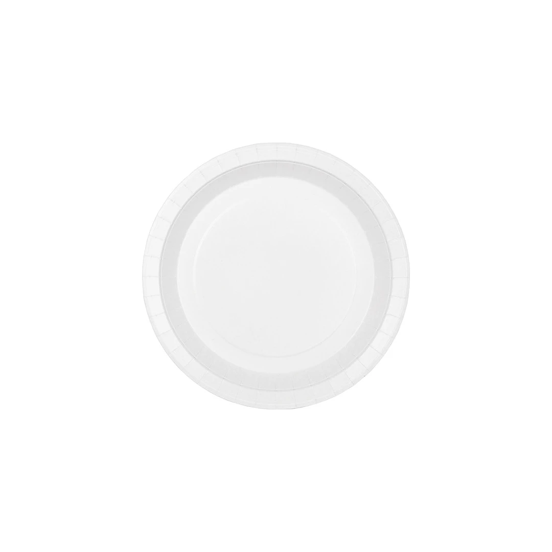 Plato Cartón Laminado Antigrasa Blanco 17/18cm B/50 ud