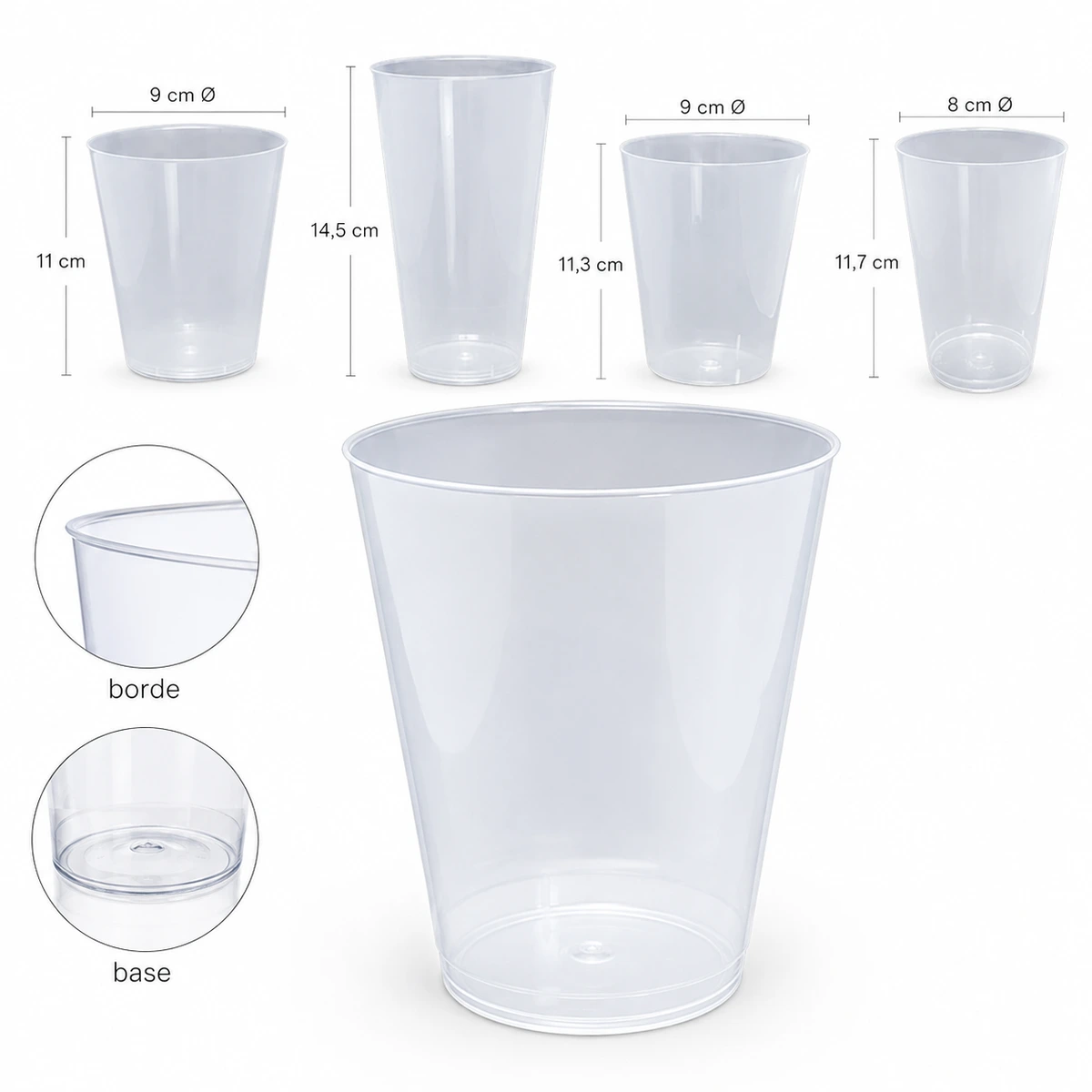 Vaso PP Premium 450 ml Bolsa 10 ud — vista 4
