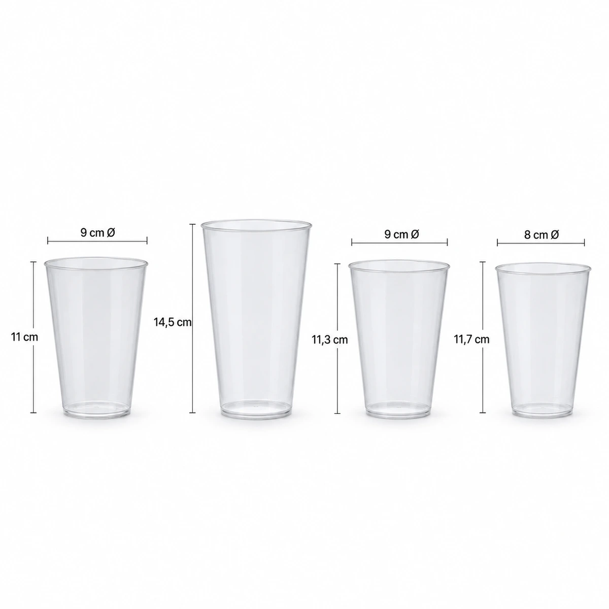 Vaso PP Premium 450 ml Bolsa 10 ud