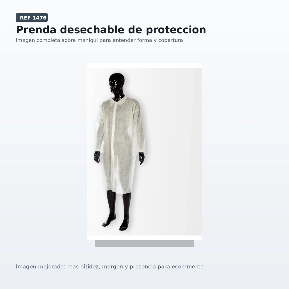 Bata Desechable Polipropileno Blanca B/100 ud — vista 2