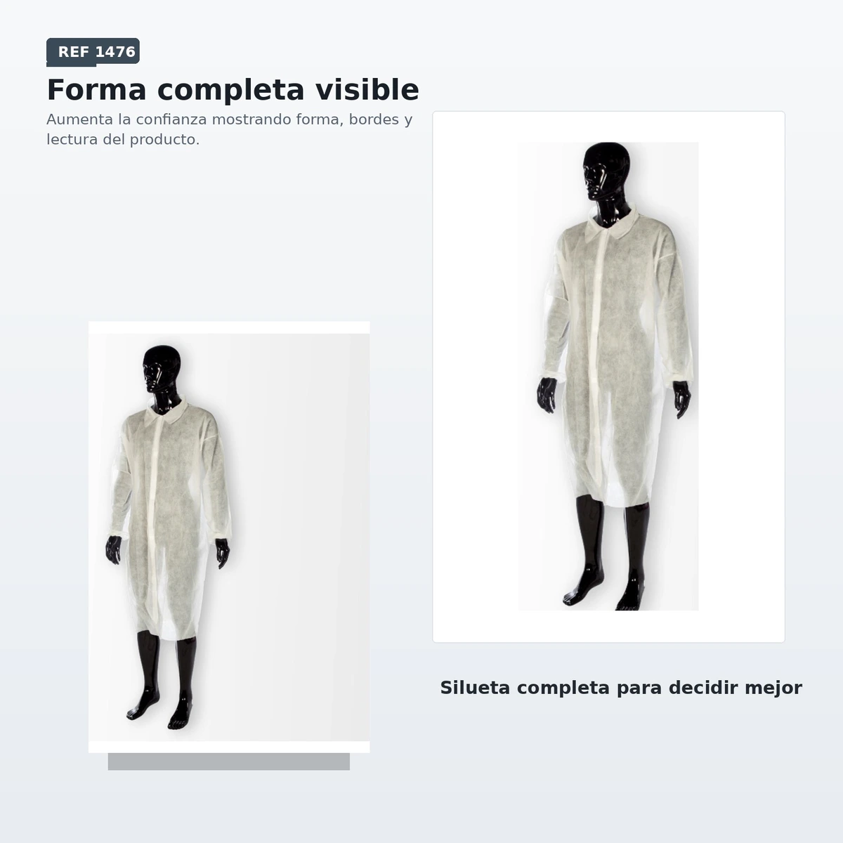 Bata Desechable Polipropileno Blanca B/100 ud — vista 3
