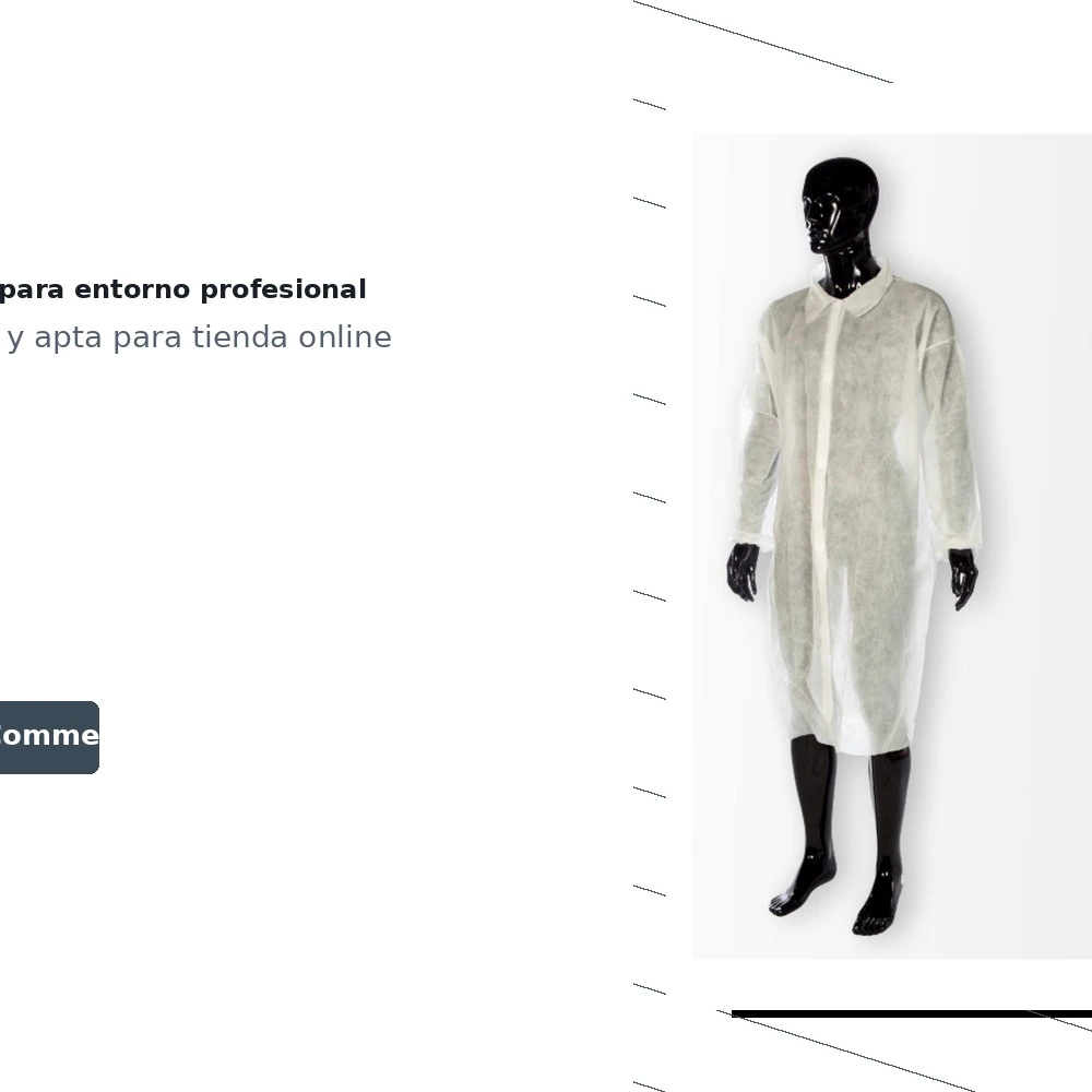 Bata Desechable Polipropileno Blanca B/100 ud — vista 5