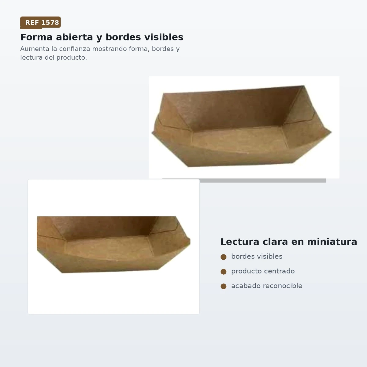 Barqueta Conica Kraft Fritos 680 ml B/100 Ud.23oz — vista 3