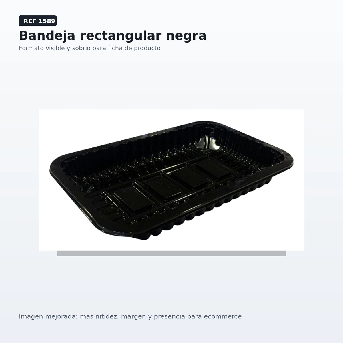 Bandeja sin Tapa Negra 75/100 H/29 Rpet Ch — vista 2