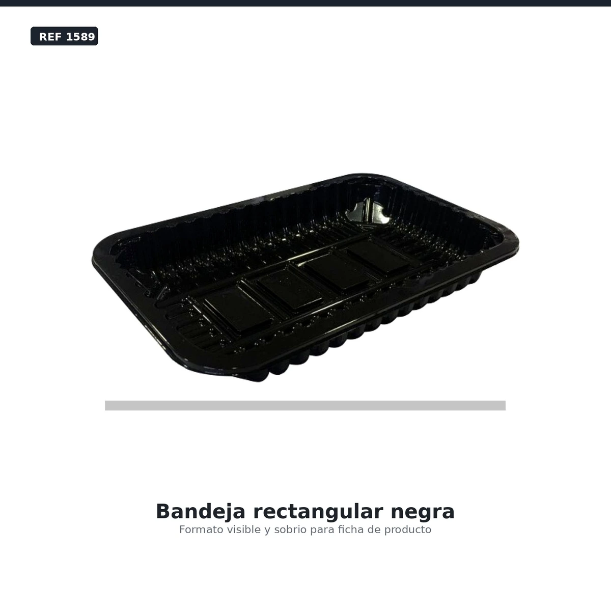 Bandeja sin Tapa Negra 75/100 H/29 Rpet Ch