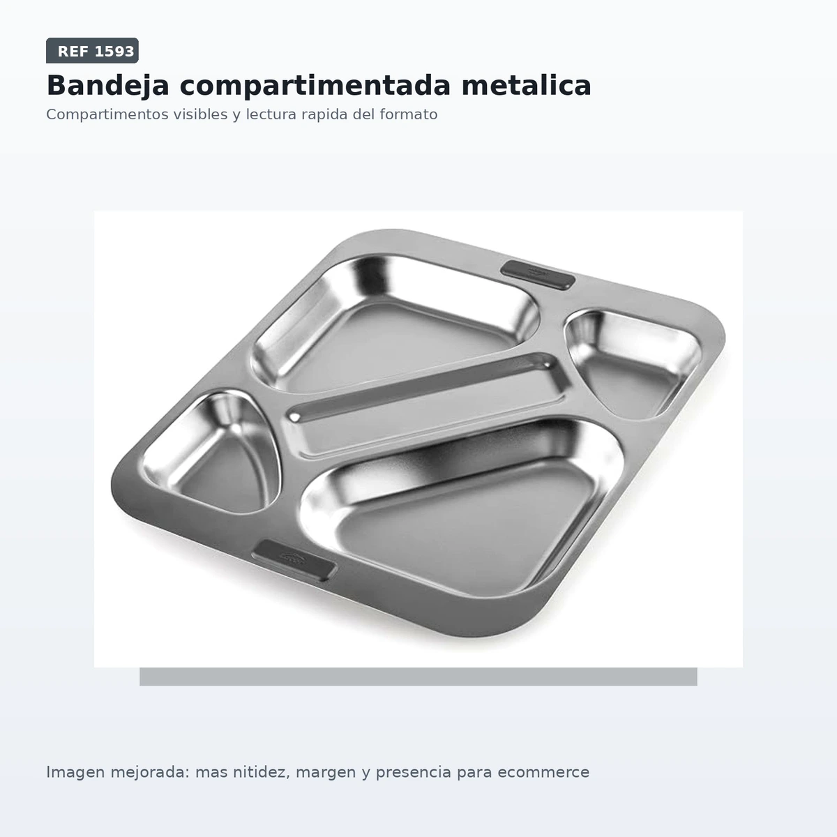 Bandeja Autoservicio 5 Cavidades Inox — vista 2
