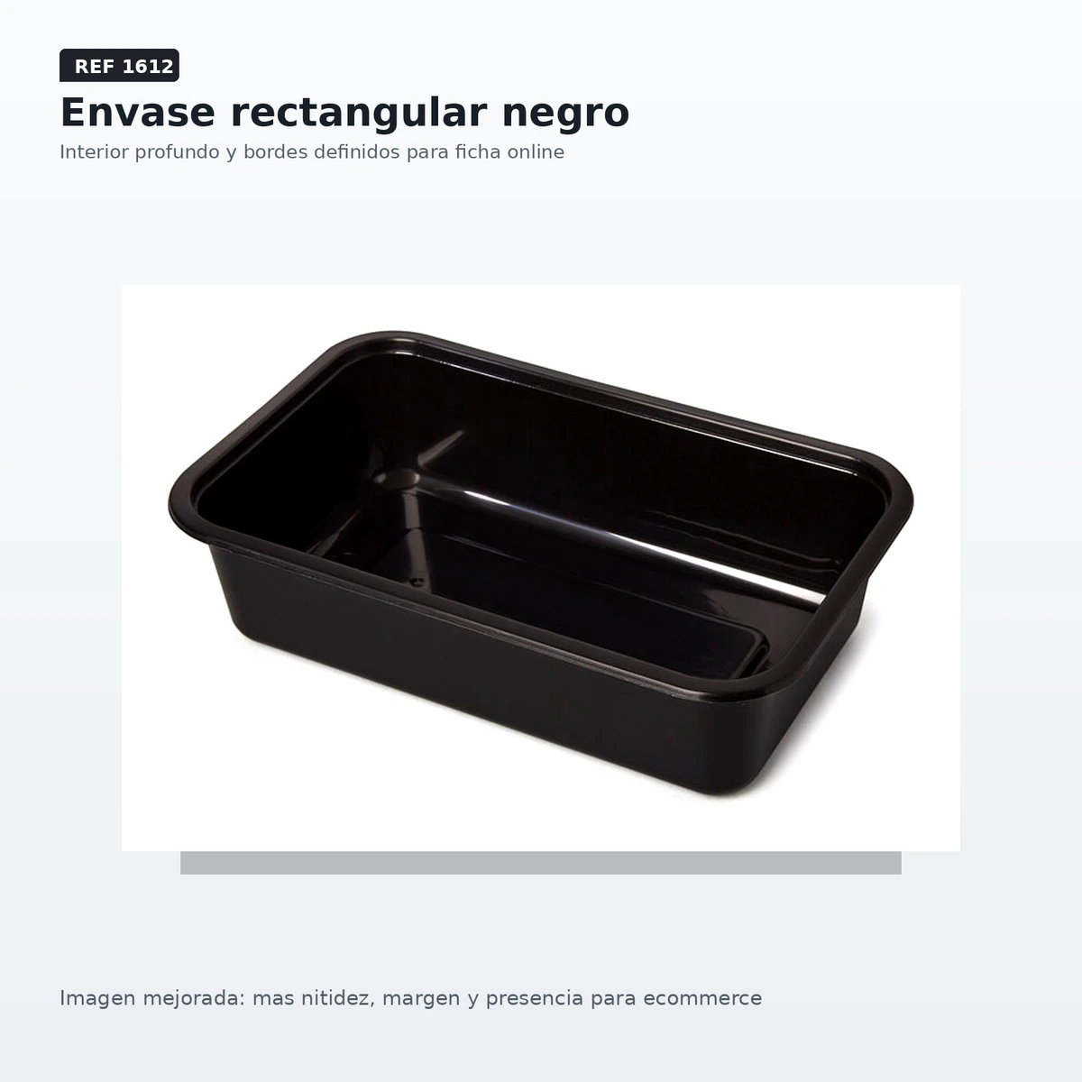 Bandeja 1/4 Gastronorm Blanca H/100 260x160x100 Cui — vista 2
