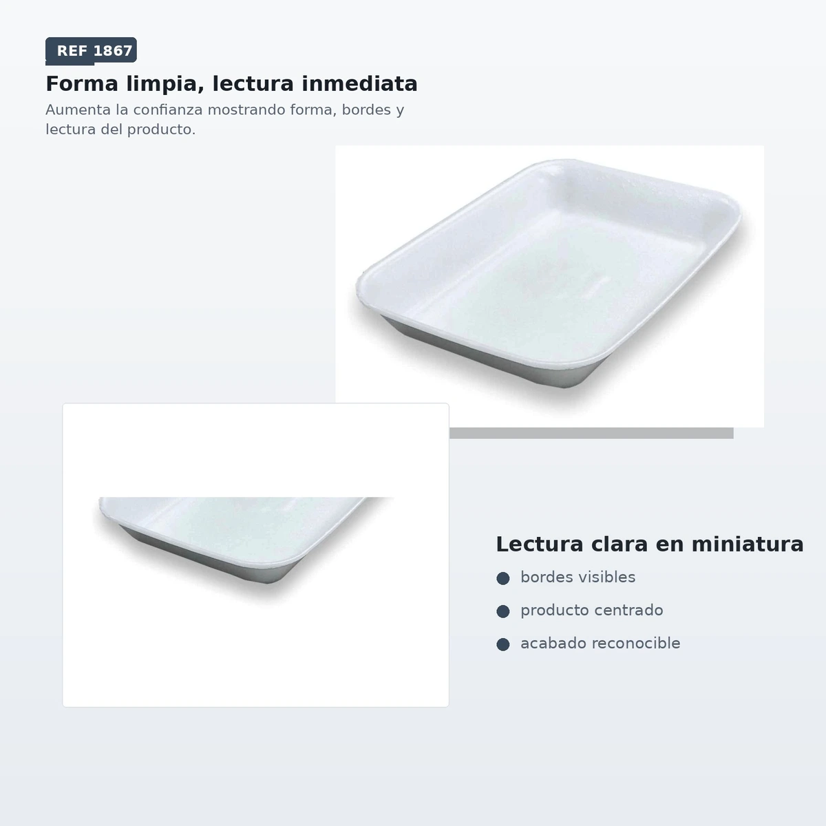 Bandeja Ps 4s Corcho Blanco B/500ud — vista 3