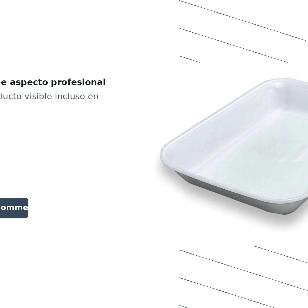 Bandeja Ps 4s Corcho Blanco B/500ud — vista 5