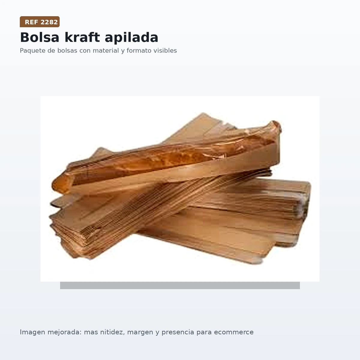 Bolsa Papel Ventana Kraft 10+6x52 C/1000ud — vista 2
