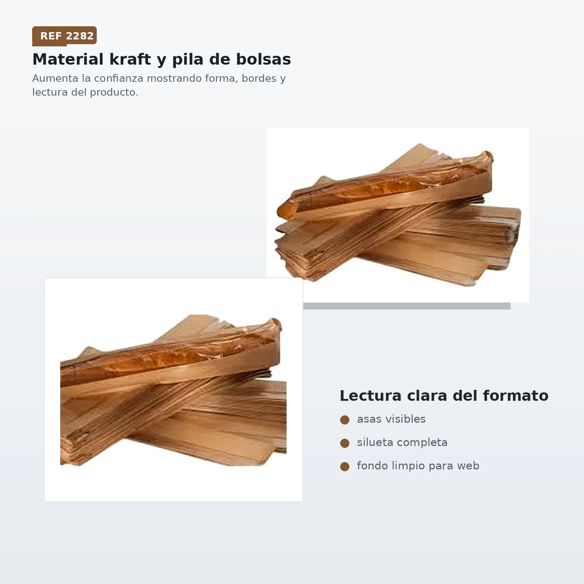 Bolsa Papel Ventana Kraft 10+6x52 C/1000ud — vista 3