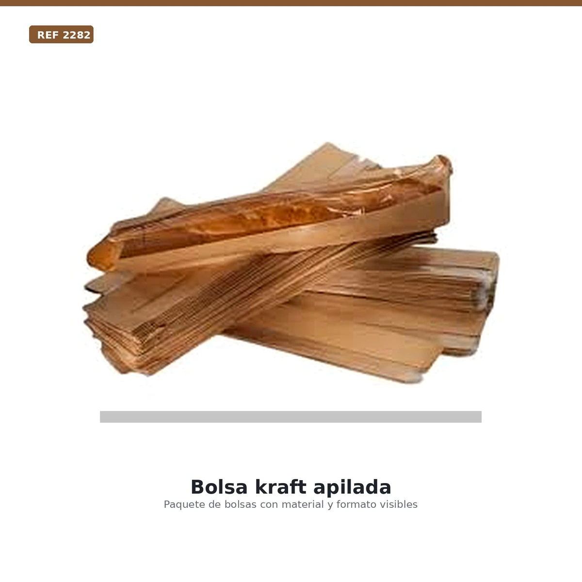 Bolsa Papel Ventana Kraft 10+6x52 C/1000ud
