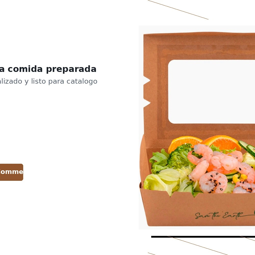 Caja Kraft con Ventana 900 ml — vista 5