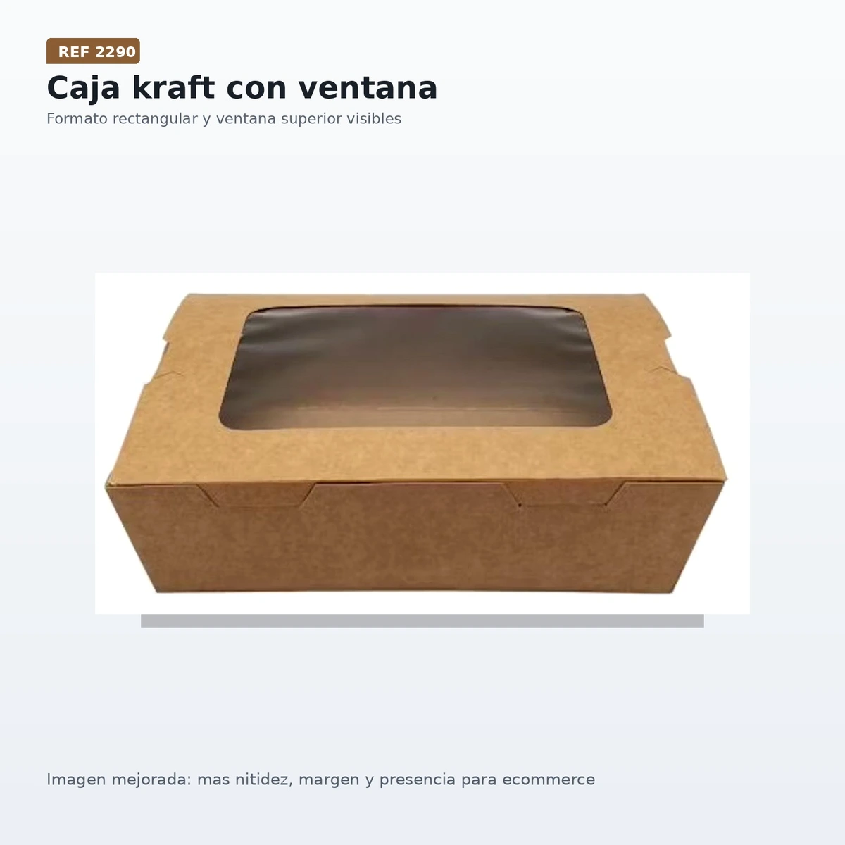 Caja Kraft con Ventana 2100 ml — vista 2