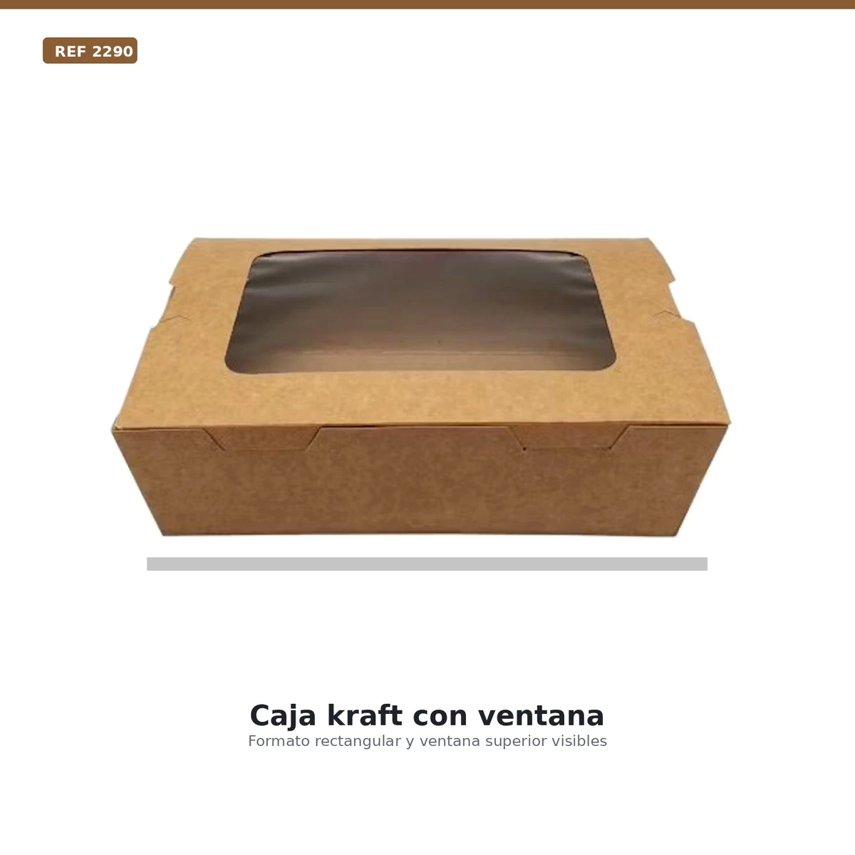 Caja Kraft con Ventana 2100 ml