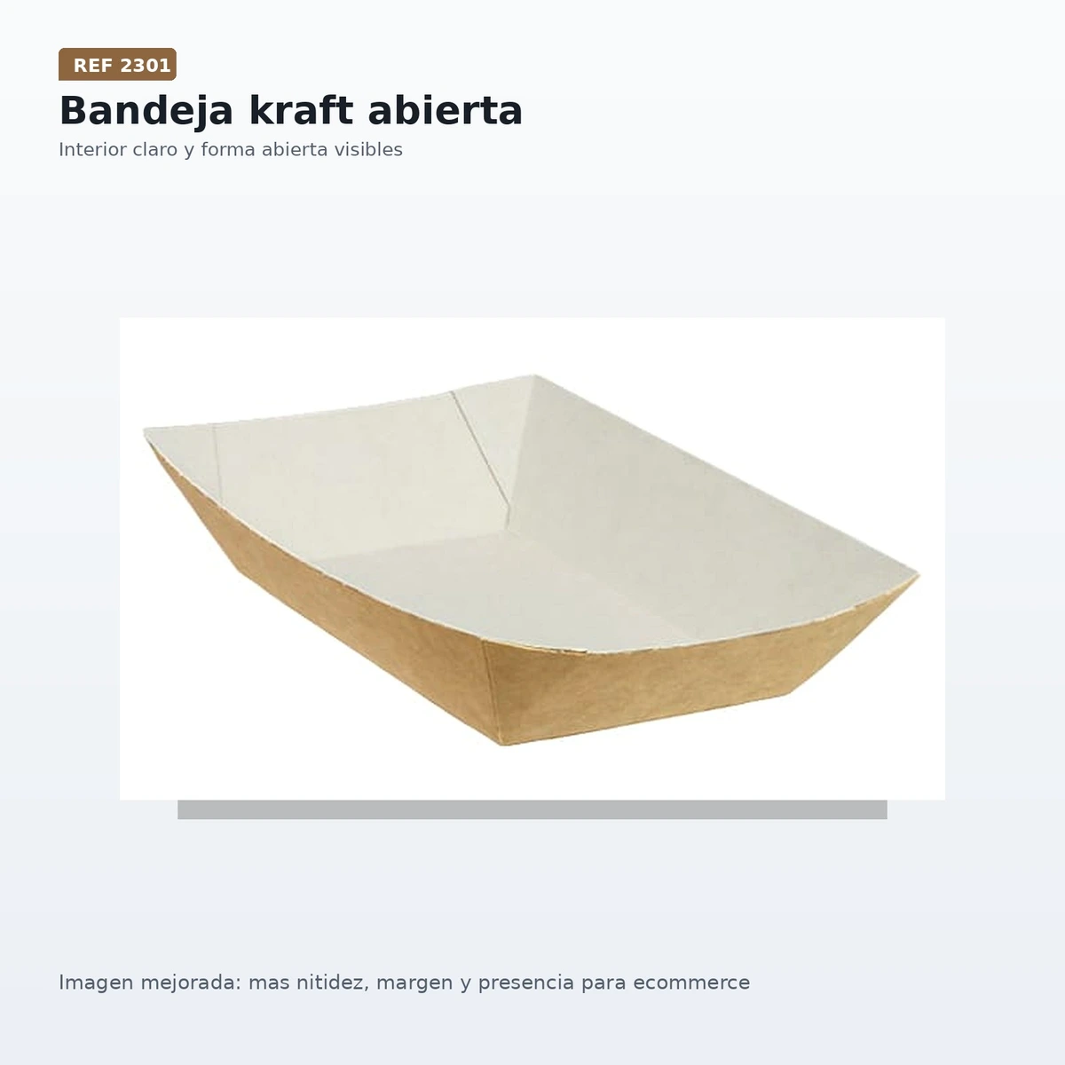 Barqueta Conica Kraft Fritos 300 ml B/100 Ud.10oz — vista 2