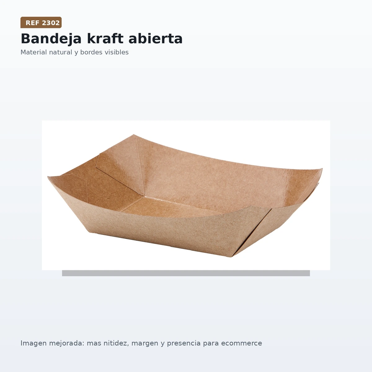 Barqueta Conica Kraft Fritos 400 ml C/500 ud 13oz — vista 2