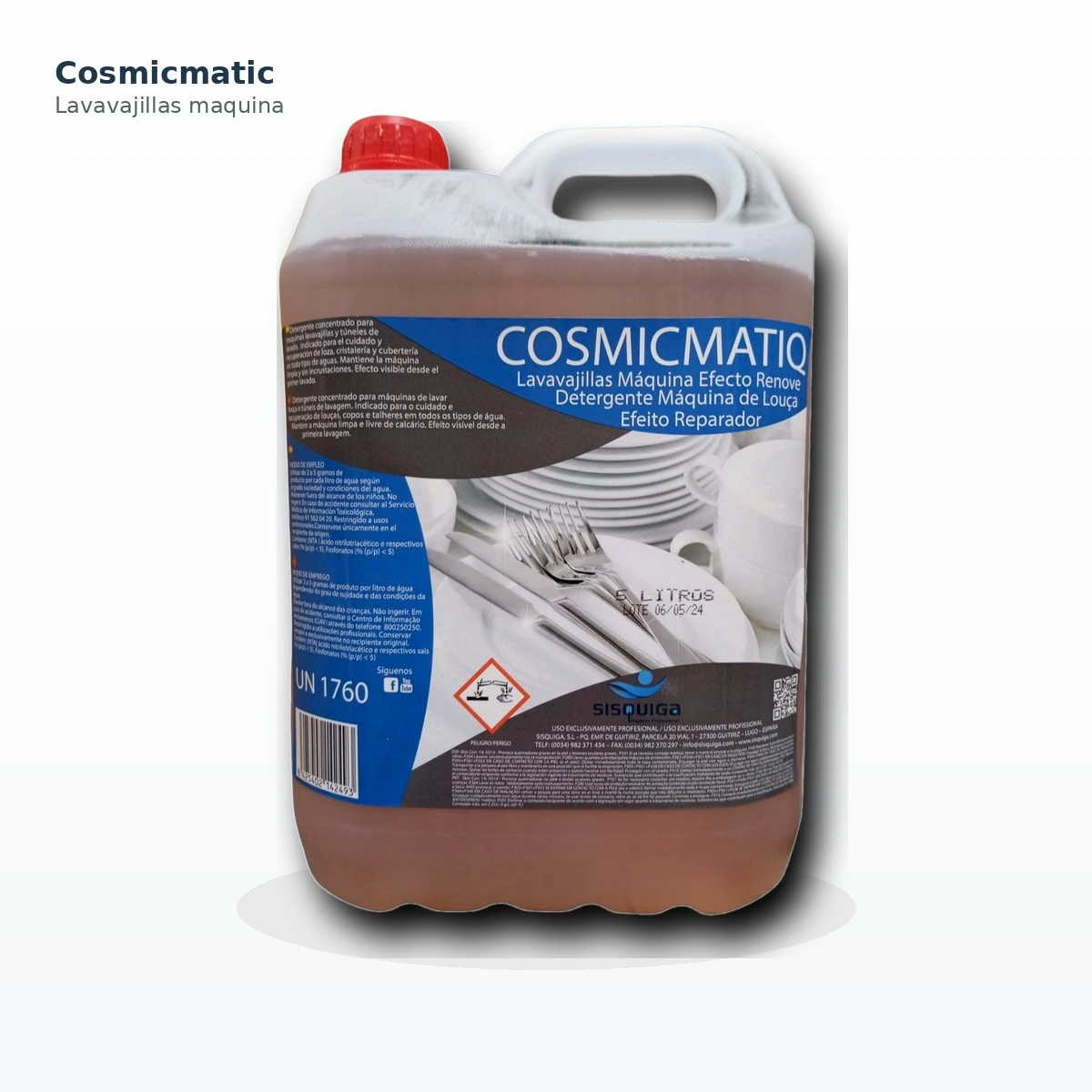 Cosmicmatiq Detergente Lavavajillas Maquina Aguas Duras 6kg — vista 2