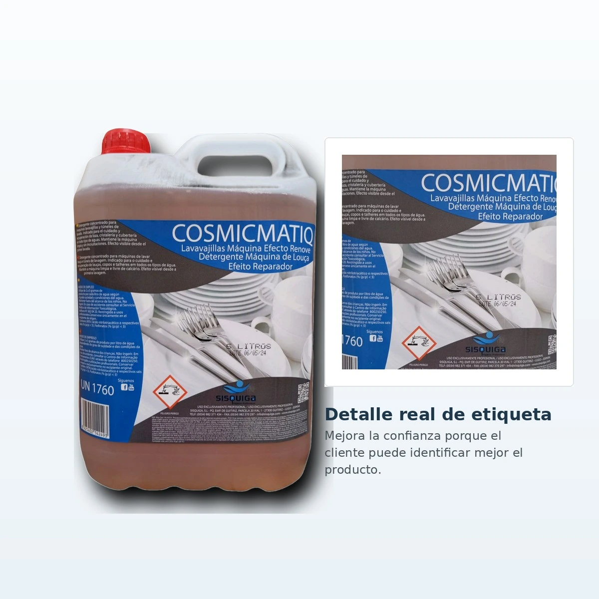 Cosmicmatiq Detergente Lavavajillas Maquina Aguas Duras 6kg — vista 3