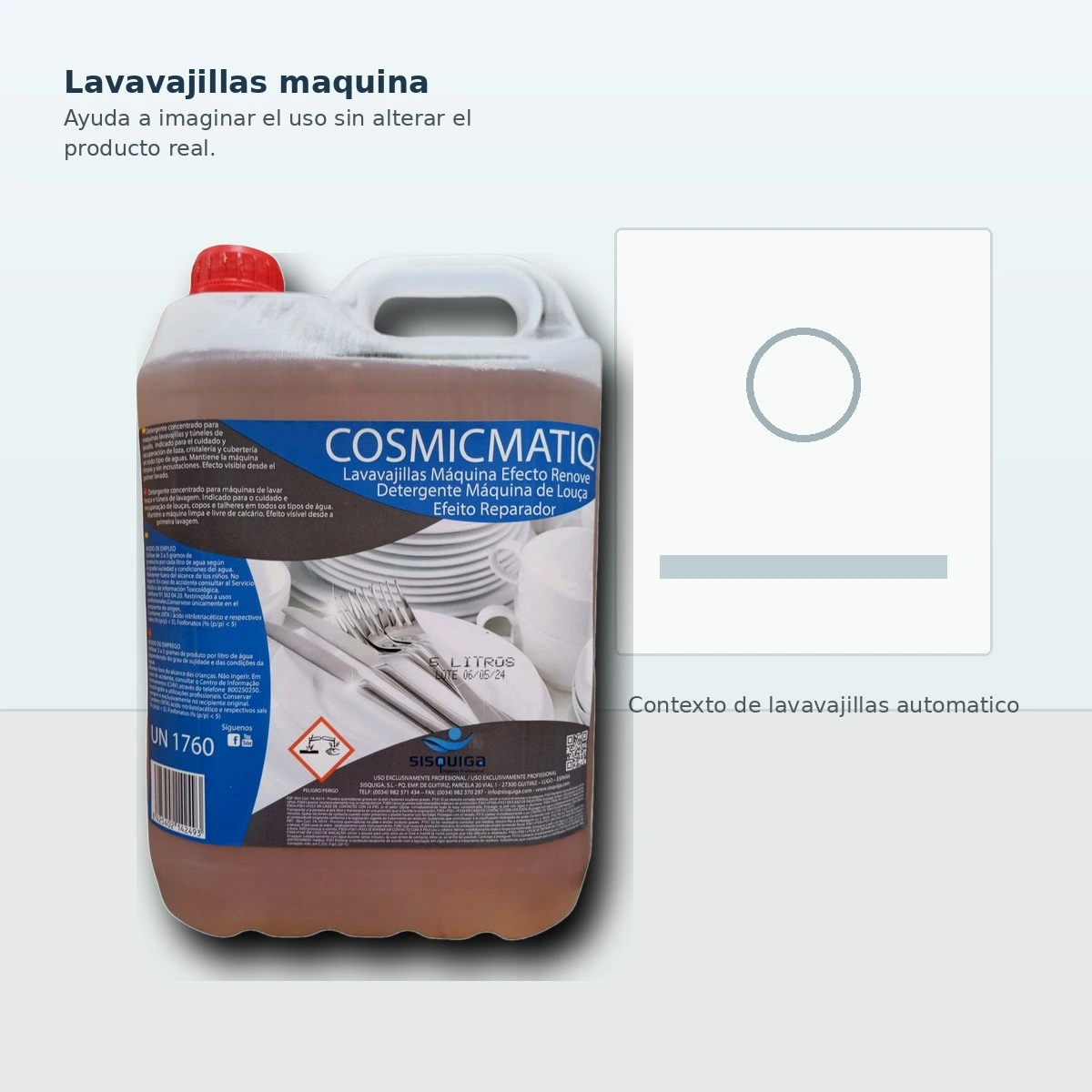 Cosmicmatiq Detergente Lavavajillas Maquina Aguas Duras 6kg — vista 4