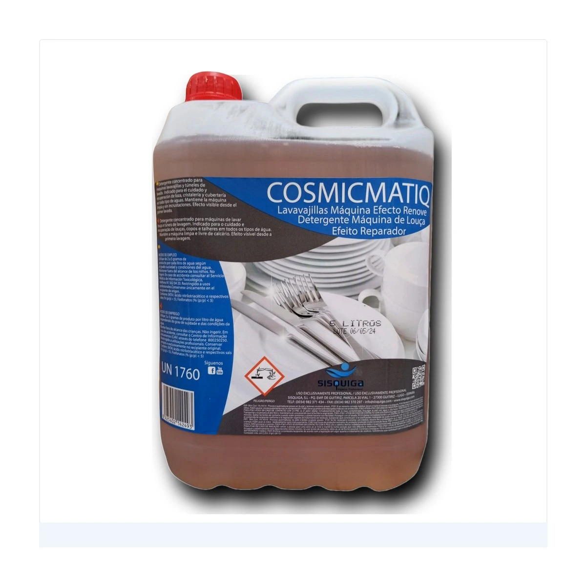 Cosmicmatiq Detergente Lavavajillas Maquina Aguas Duras 6kg
