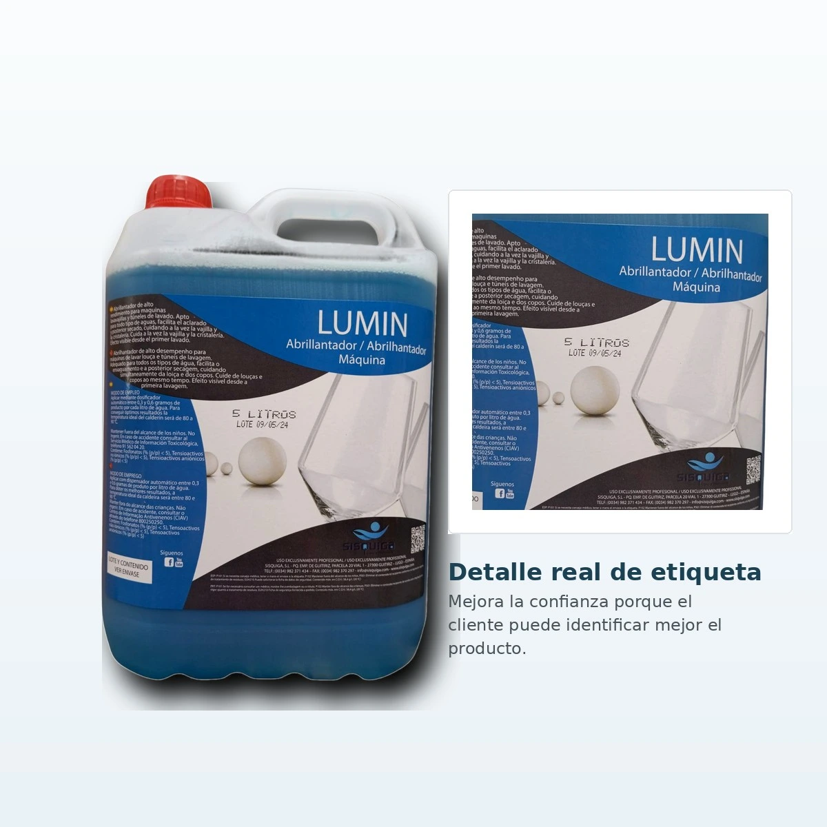 Lumin Abrillantador Lavavajillas Aguas Duras 5 L — vista 3