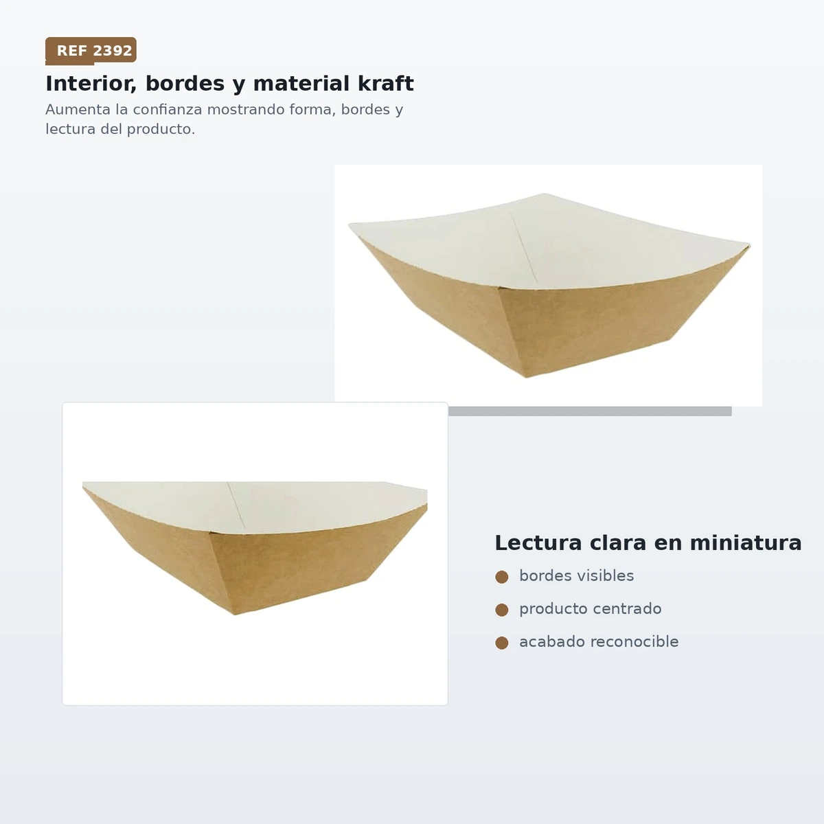 Barqueta Conica Kraft Fritos 525 Cc B/50 Ud — vista 3