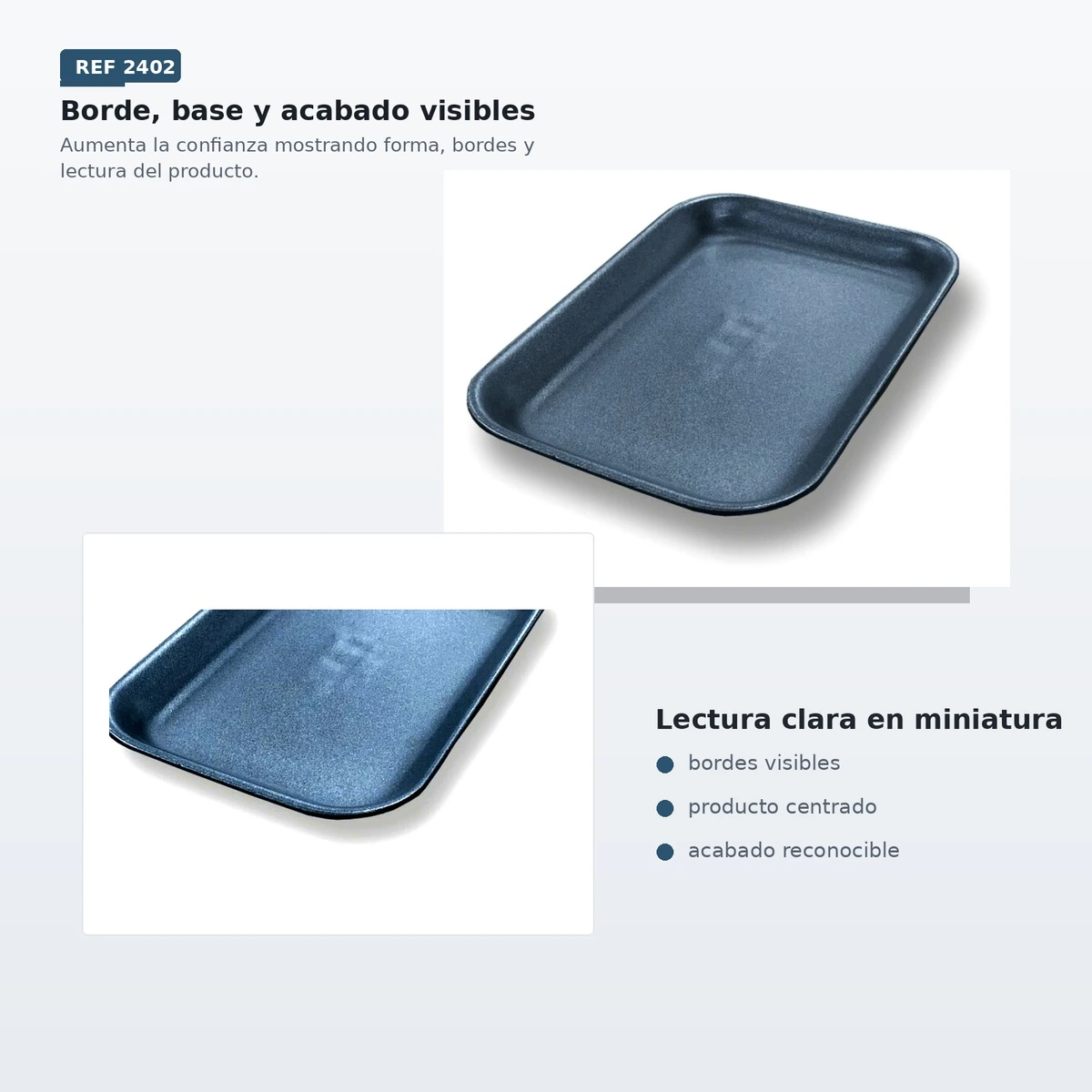 Bandeja Ps 100 Corcho Negra 265x135x25 B/270ud — vista 3