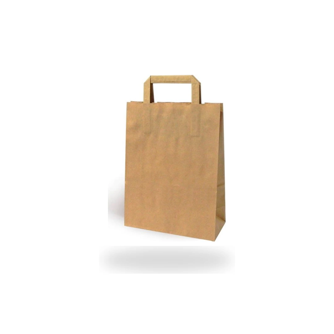 Bolsa de Papel Kraft Asa Plana 32x22x26 cm (250 ud)