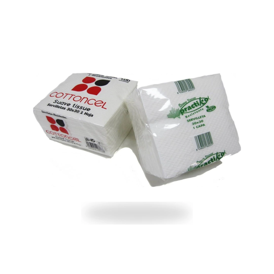 Servilleta Blanca 30x30 cm Tissue 2 Capas Annona (100 ud)