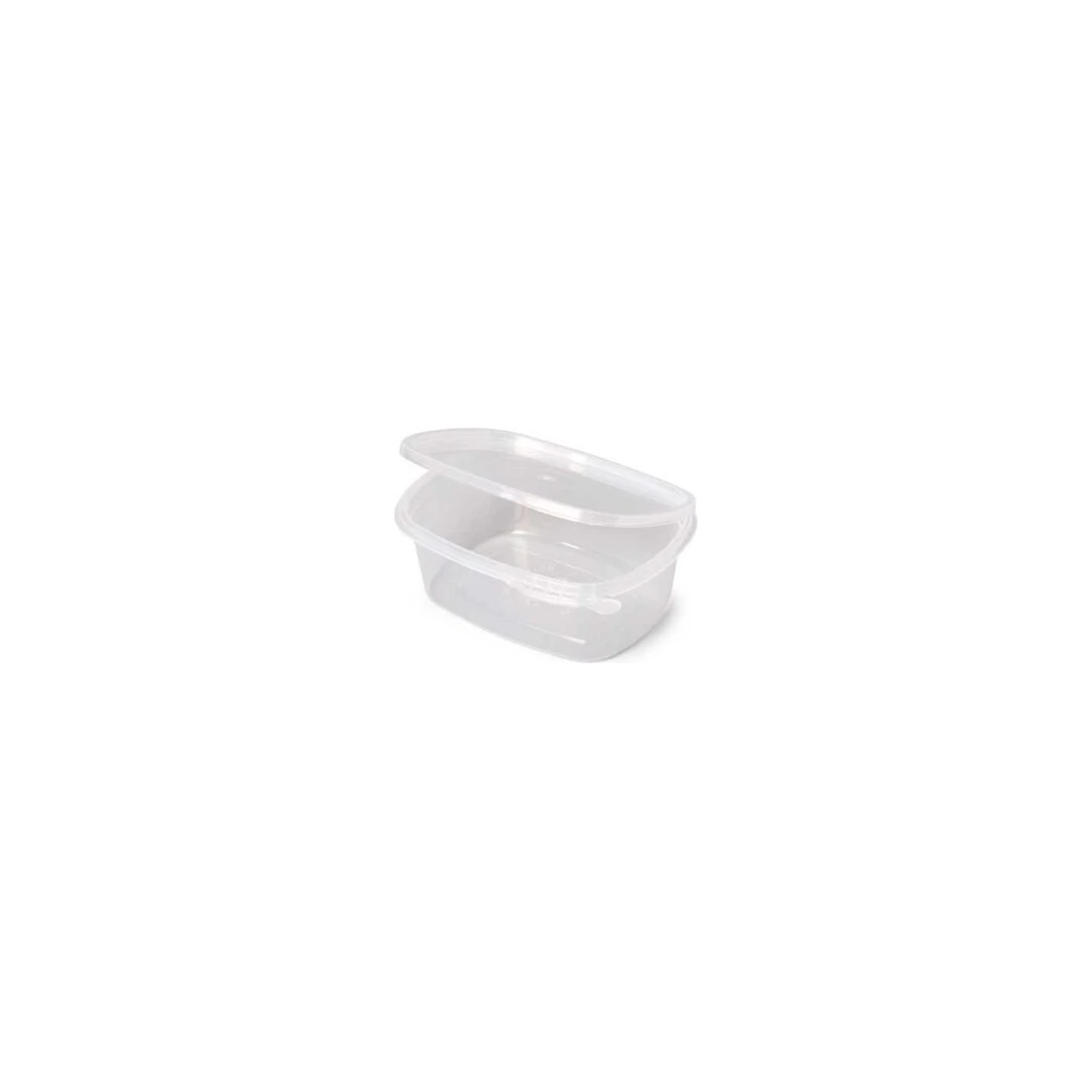 Tarrina con Bisagra PP y Precinto de Seguridad 250 cc (caja 600 ud)