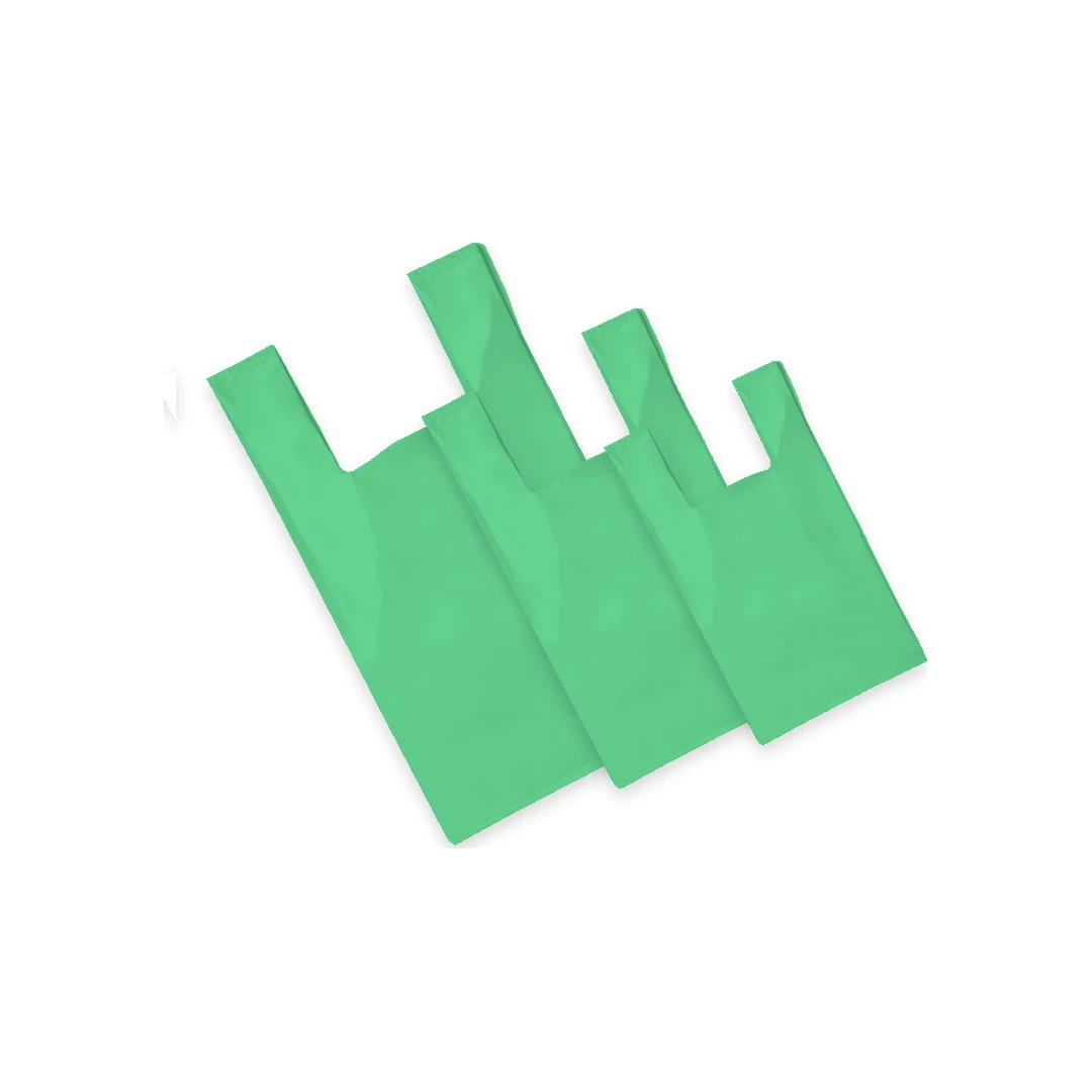 Bolsa de Asa Camiseta Verde 42x53 cm Annona (Paquete 1 kg)