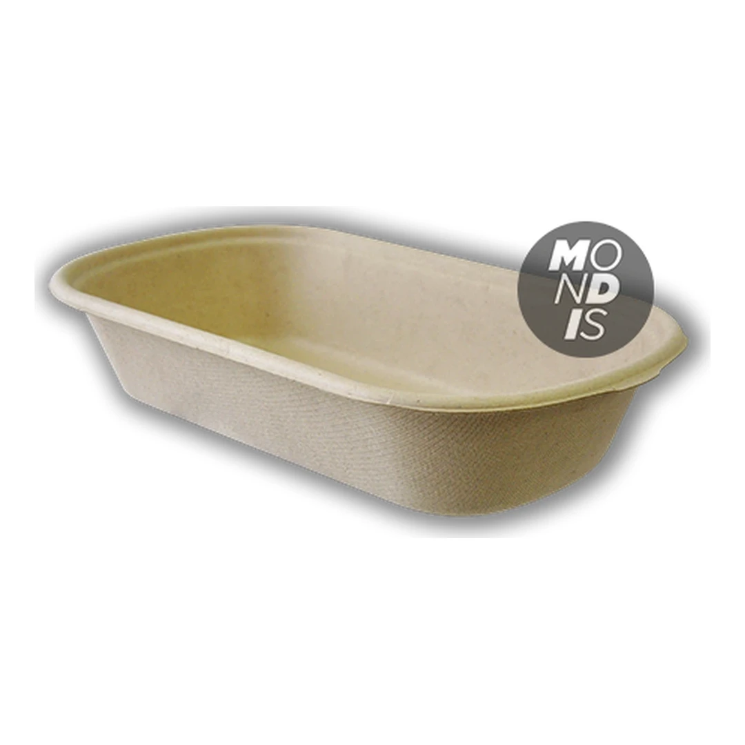 Envase Rectangular Pulpa Compostable 800 ml · Paquete 50 Ud