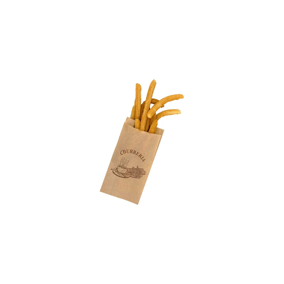 Bolsa de Papel Kraft para Churros 18+6x33 cm Mediana