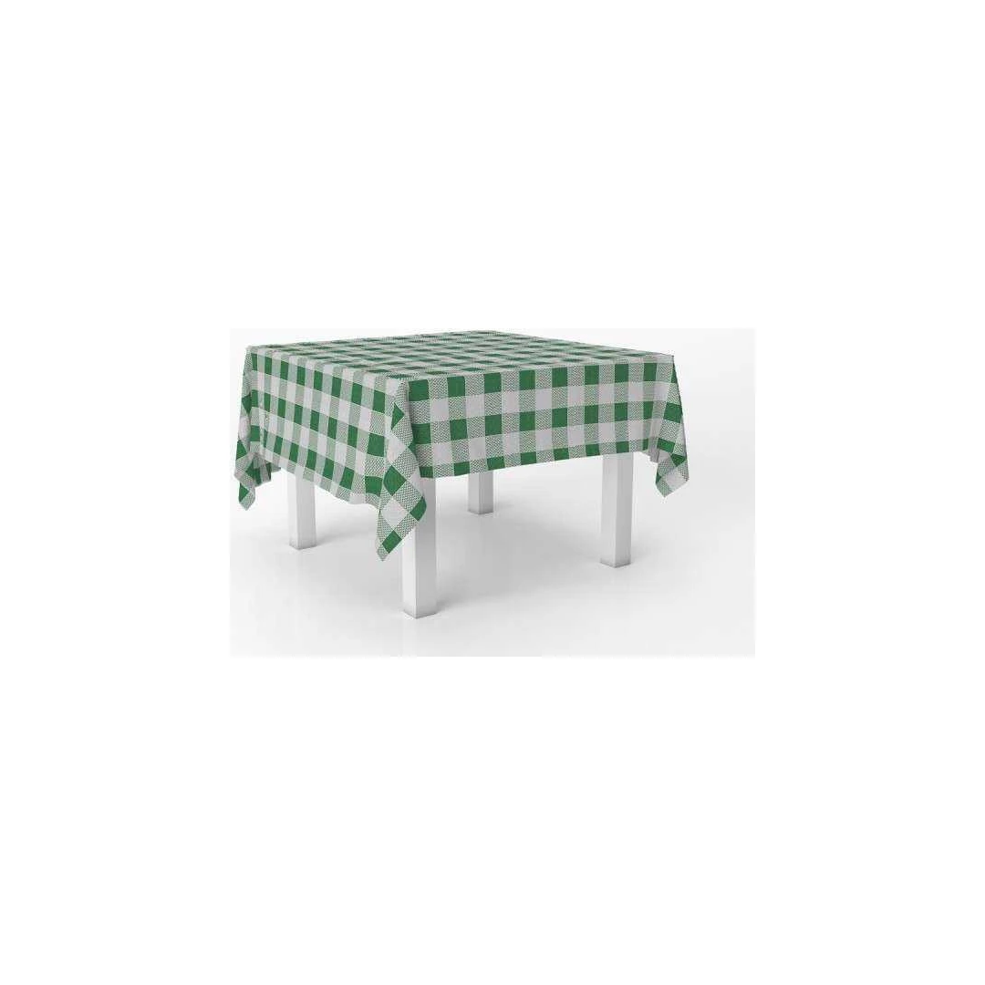 Mantel de Papel Cuadros Verdes 100x100 cm (Caja 400 ud)