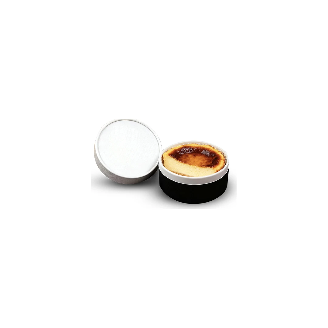 Envase Redondo Horneable Luxury Negro y Blanco 130x70 mm Gemavi (Pack 5)